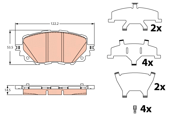 Brake Pad Set, disc brake (GDB2285)