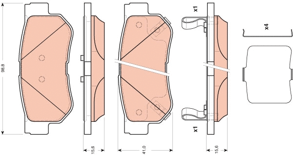 Brake Pad Set, disc brake (GDB3432)