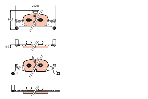 Brake Pad Set, disc brake (GDB2126)