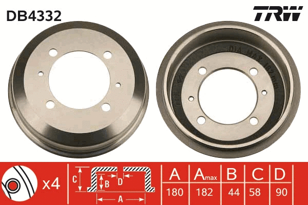 Brake Drum (DB4332)