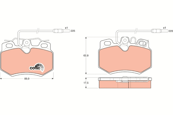 Brake Pad Set, disc brake (GDB808)
