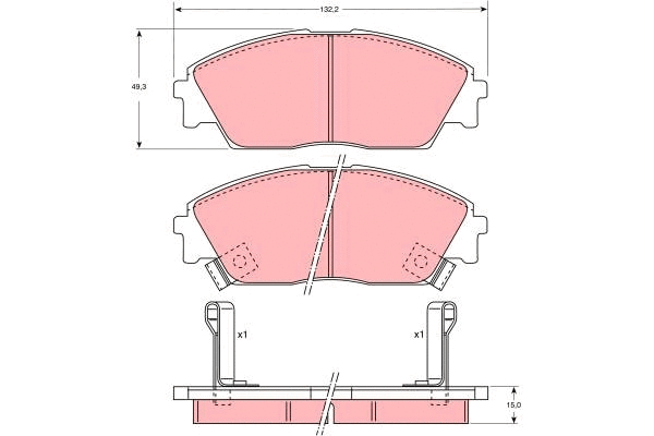 Brake Pad Set, disc brake (GDB763)