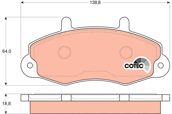 Brake Pad Set, disc brake (GDB1084)