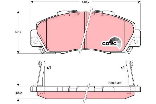 Brake Pad Set, disc brake (GDB3177AT)