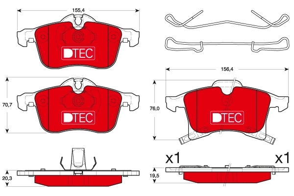 Brake Pad Set, disc brake (GDB1668DTE)