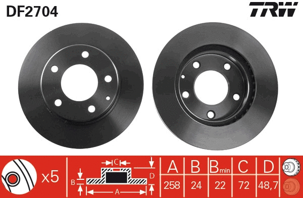 Brake Disc (DF2704)