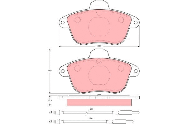 Brake Pad Set, disc brake (GDB1085)