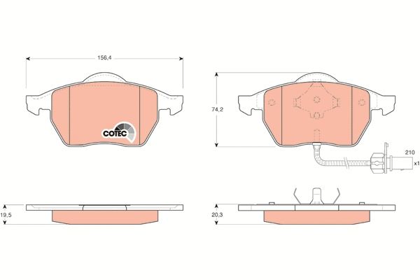 Brake Pad Set, disc brake (GDB1440)