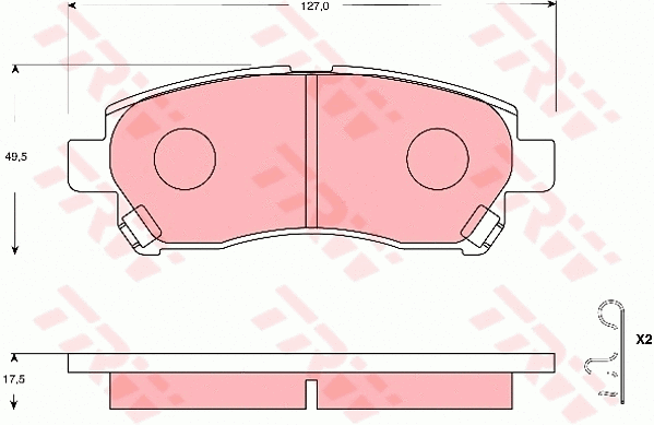 Brake Pad Set, disc brake (GDB7656)