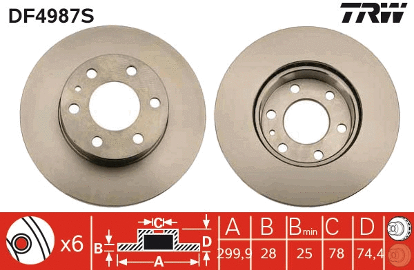 Brake Disc (DF4987S)