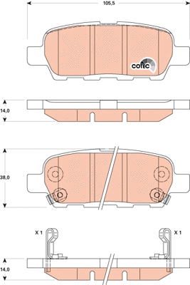 Brake Pad Set, disc brake (GDB3507)