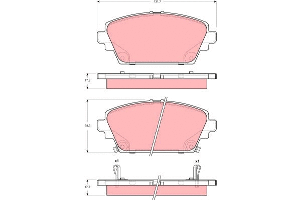 Brake Pad Set, disc brake (GDB1491)