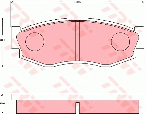 Brake Pad Set, disc brake (GDB7132)