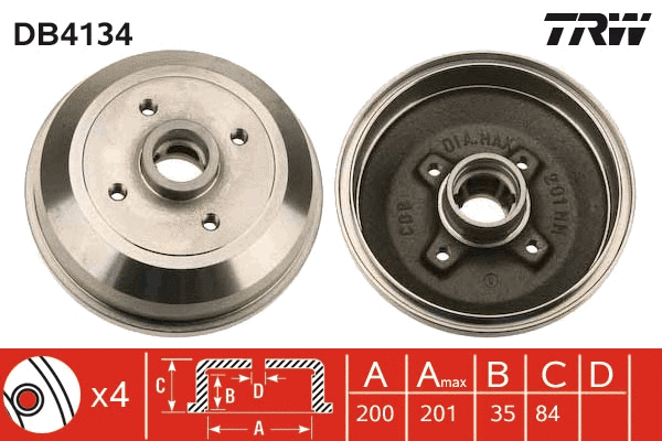Brake Drum (DB4134)