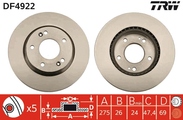 Brake Disc (DF4922)