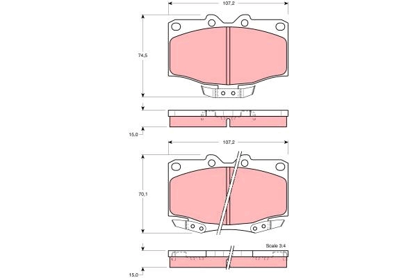 Brake Pad Set, disc brake (GDB1133AT)