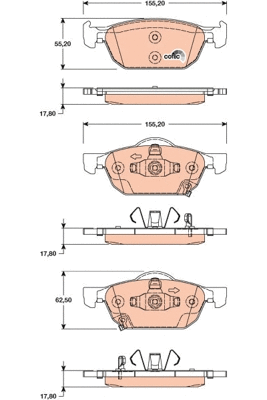 Brake Pad Set, disc brake (GDB3476)