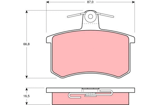 Brake Pad Set, disc brake (GDB814)