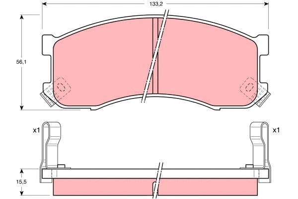 Brake Pad Set, disc brake (GDB1037)