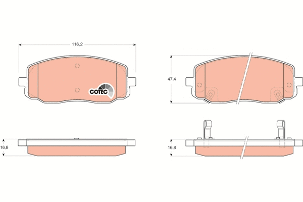 Brake Pad Set, disc brake (GDB3369)