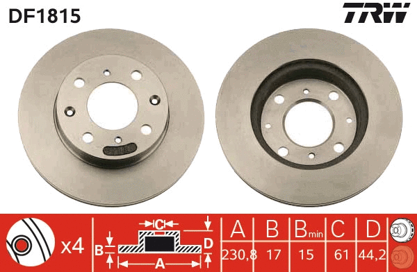 Brake Disc (DF1815)