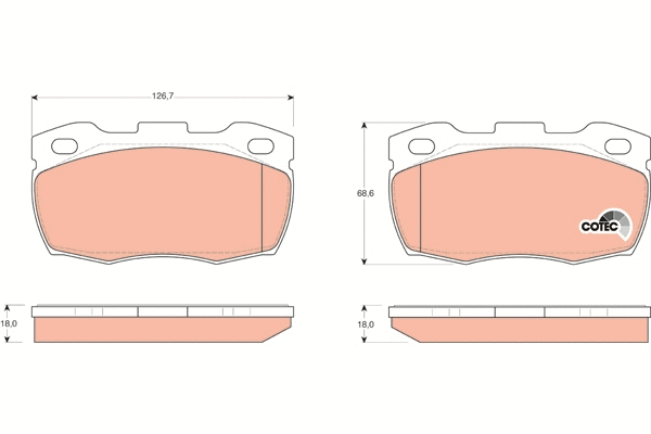 Brake Pad Set, disc brake (GDB1452)