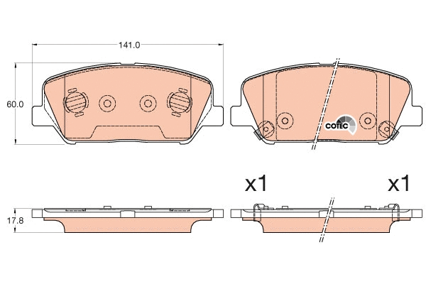 Brake Pad Set, disc brake (GDB3582)