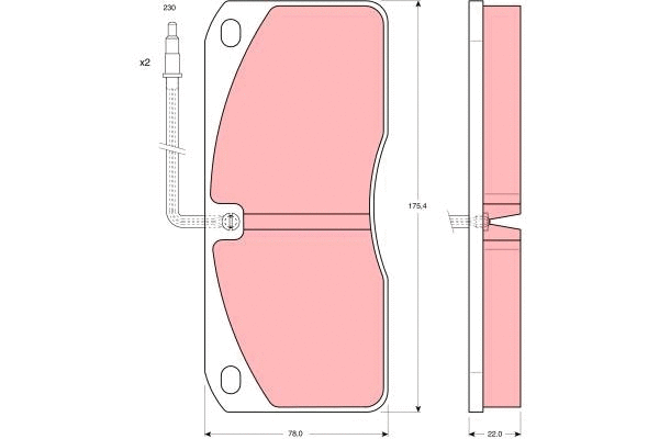 Brake Pad Set, disc brake (GDB761)