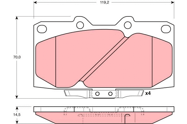 Brake Pad Set, disc brake (GDB3131)
