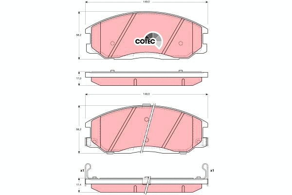 Brake Pad Set, disc brake (GDB3244)