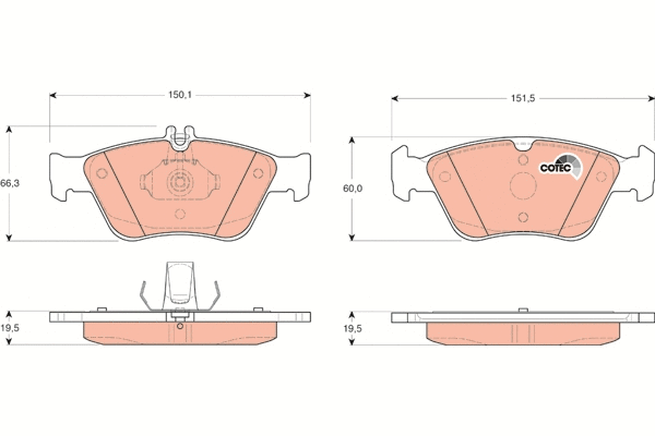 Brake Pad Set, disc brake (GDB1205)