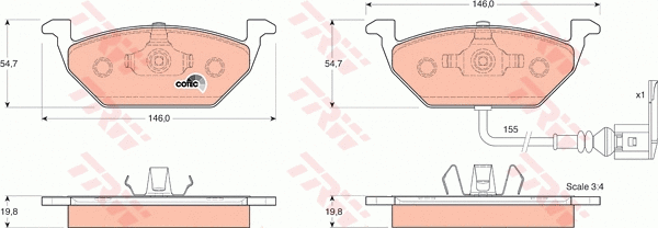 Brake Kit, disc brake (GTD1178)
