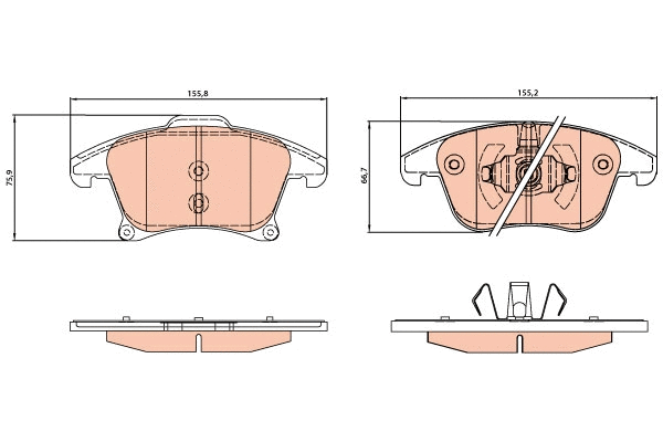 Brake Pad Set, disc brake (GDB2075)