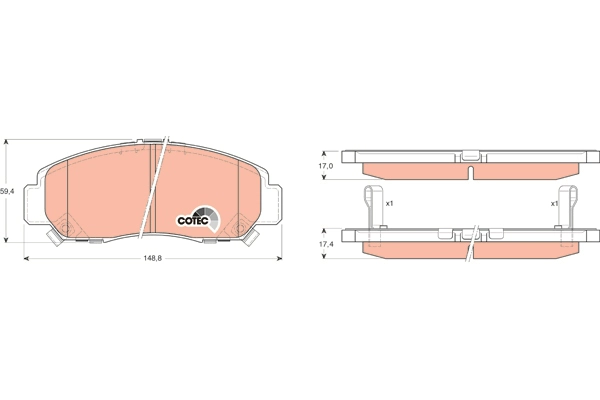 Brake Pad Set, disc brake (GDB3268AT)