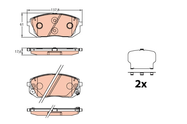 Brake Pad Set, disc brake (GDB3640)