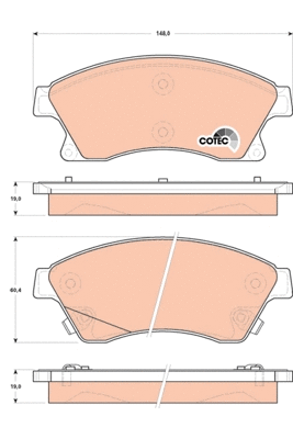Brake Pad Set, disc brake (GDB1843)