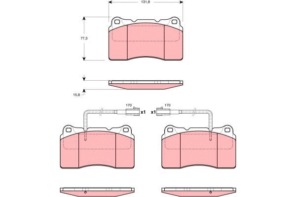Brake Pad Set, disc brake (GDB1453)