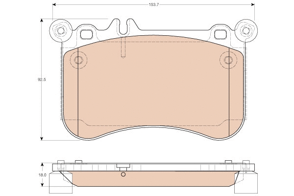 Brake Pad Set, disc brake (GDB1972)