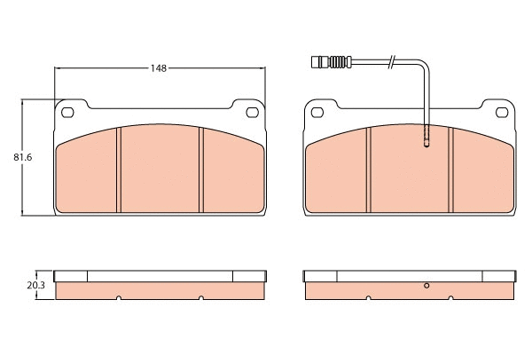 Brake Pad Set, disc brake (GDB5074)