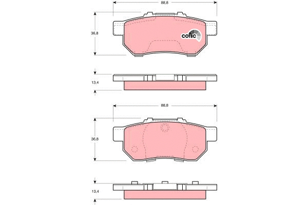 Brake Pad Set, disc brake (GDB3113)