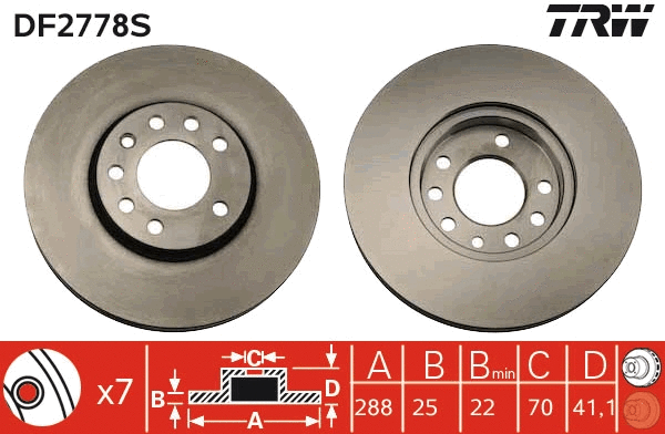 Brake Disc (DF2778S)