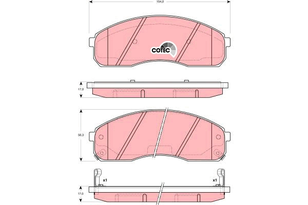 Brake Pad Set, disc brake (GDB3301AT)