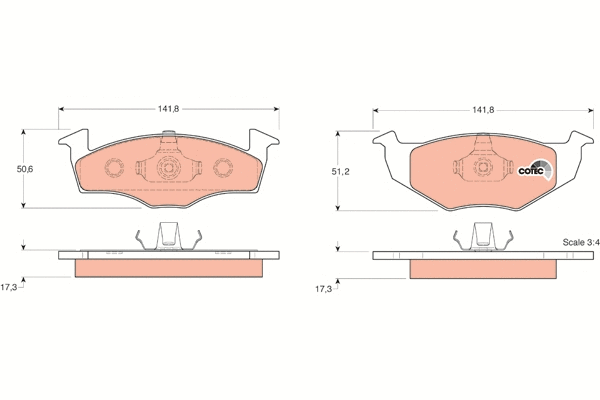 Brake Pad Set, disc brake (GDB1274)