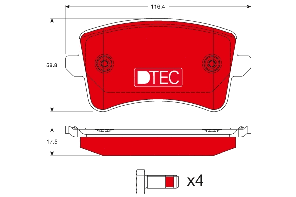 Brake Pad Set, disc brake (GDB1765DTE)