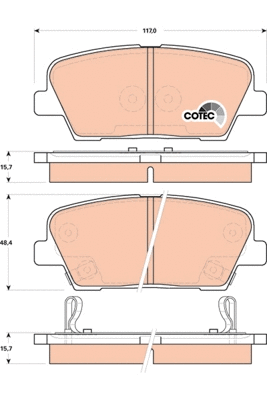 Brake Pad Set, disc brake (GDB3499)