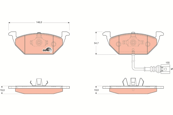 Brake Pad Set, disc brake (GDB1658)