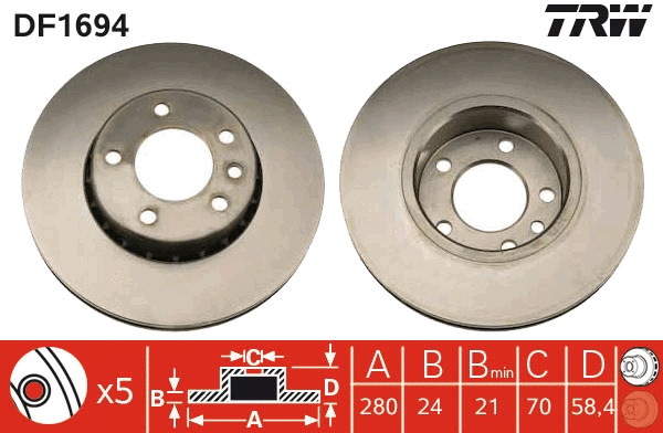 Brake Disc (DF1694)
