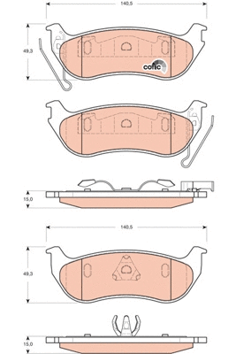 Brake Pad Set, disc brake (GDB4139)
