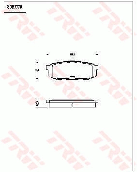 Brake Pad Set, disc brake (GDB7778AT)