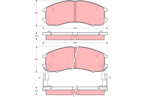 Brake Pad Set, disc brake (GDB981AT)